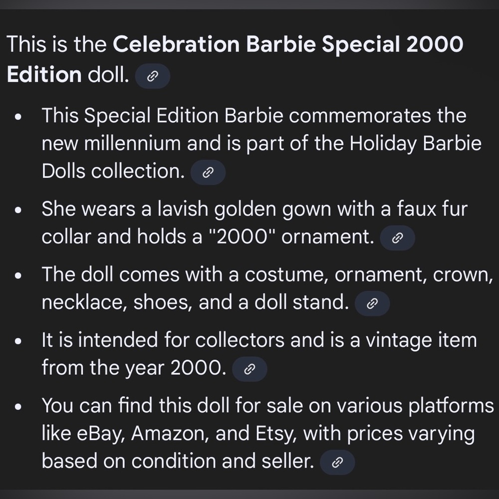 Mattel Vintage Barbie Celebration Special Edition 2000 Holiday Doll - Picture 12 of 13